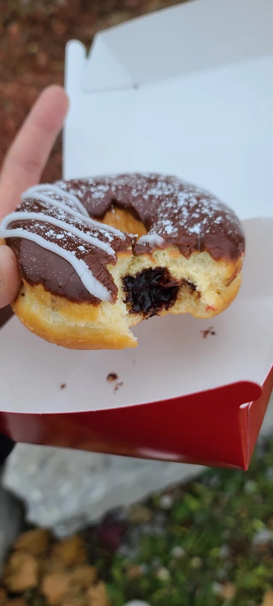 Black Forest Donut 1side Filled with Chocolate