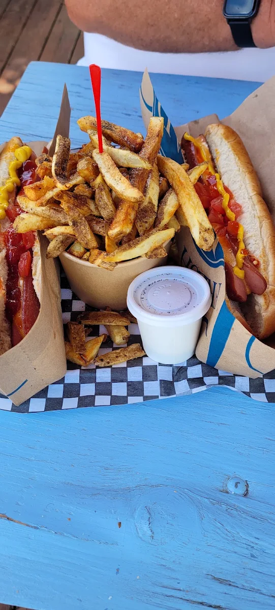 2 Cheese Dogs & Rust Cut Fries Plus a Gravy