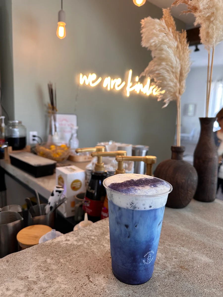 Blueberry Matcha Latte