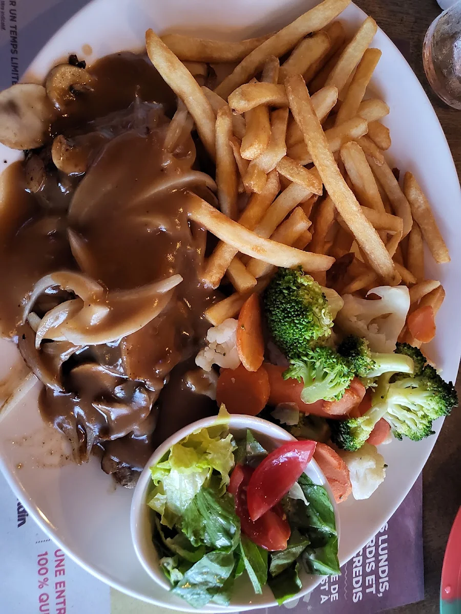 Hamburger Steak, Restaurant Normandin Roberval