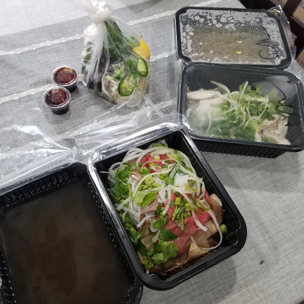 House Pho Left Chicken Pho Right