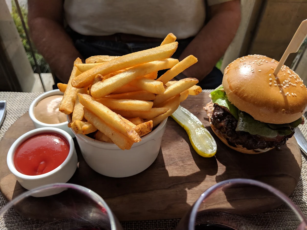 Brisket Burger and Fries