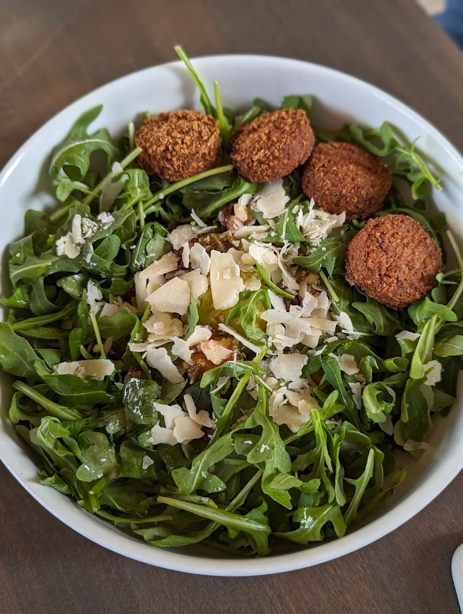 Warm Panzanella Salad with Falafel