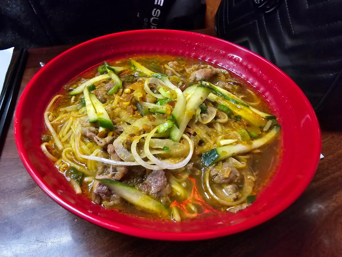 Satay Chicken Rice Noodles