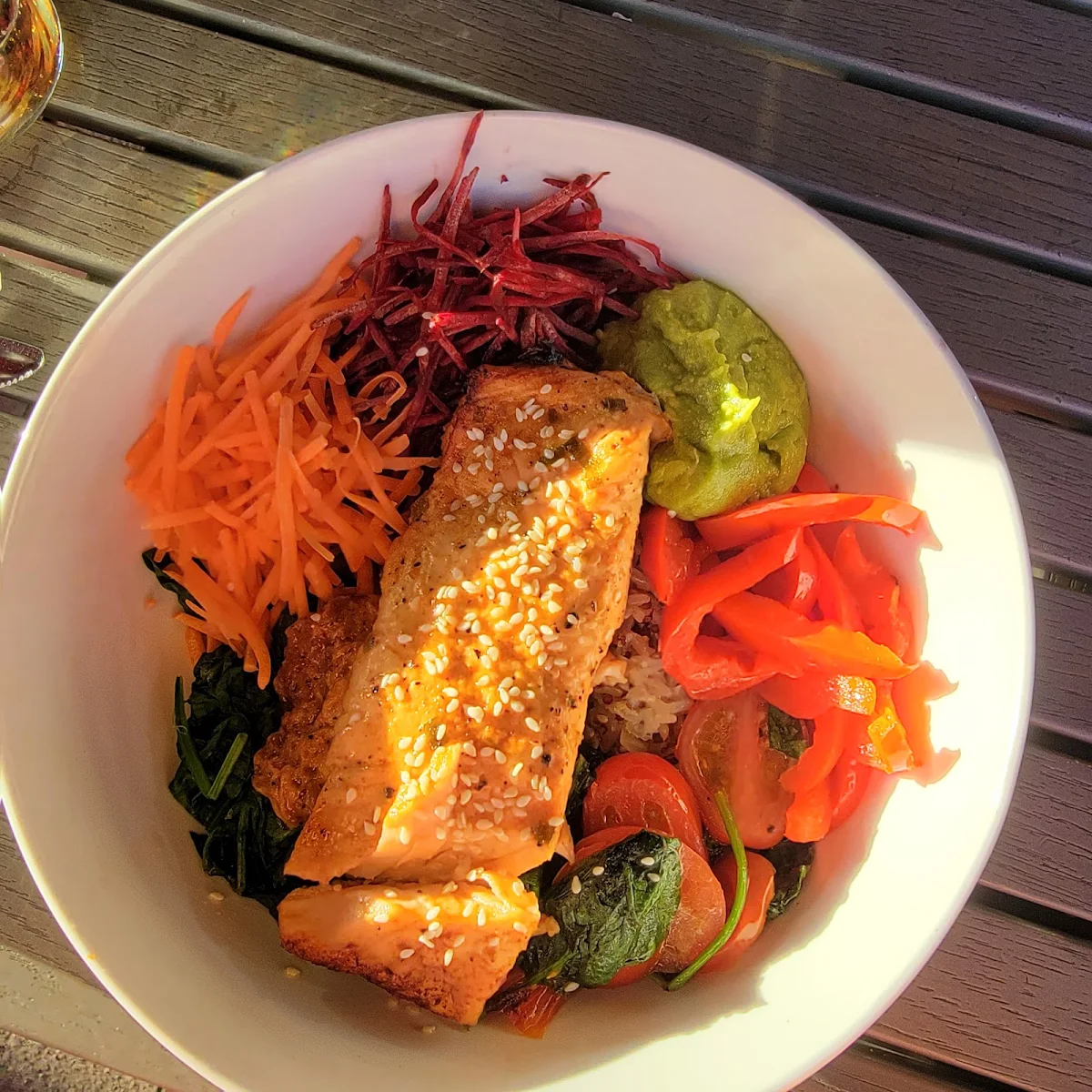 Salmon or Honey Dill Chicken Power Bowls