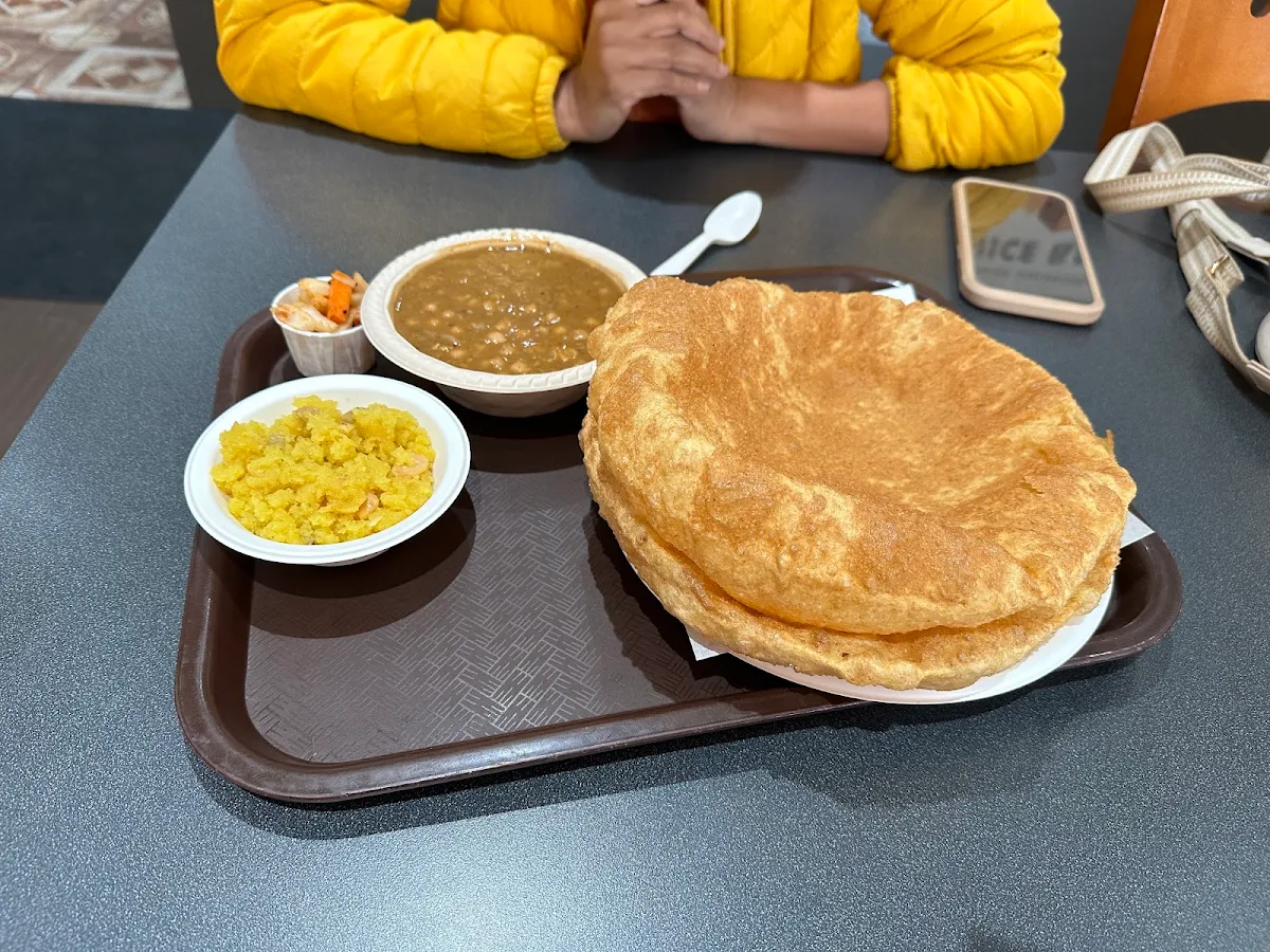 Channa and Chole Puri with Halwa