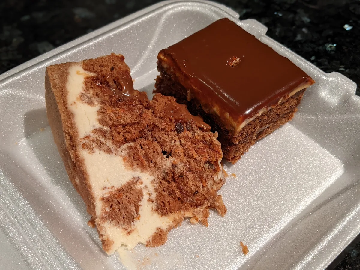 Carrot Cake Cheesecake & Sticky Toffee Pudding