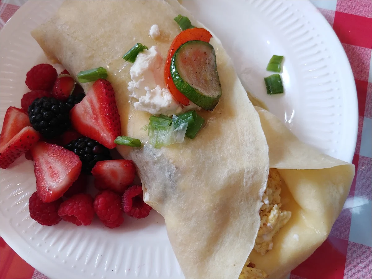 Goat Cheese and Veggie Crepes