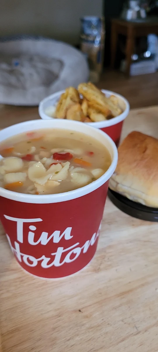 Chicken Noodles Soup and Turkey Club