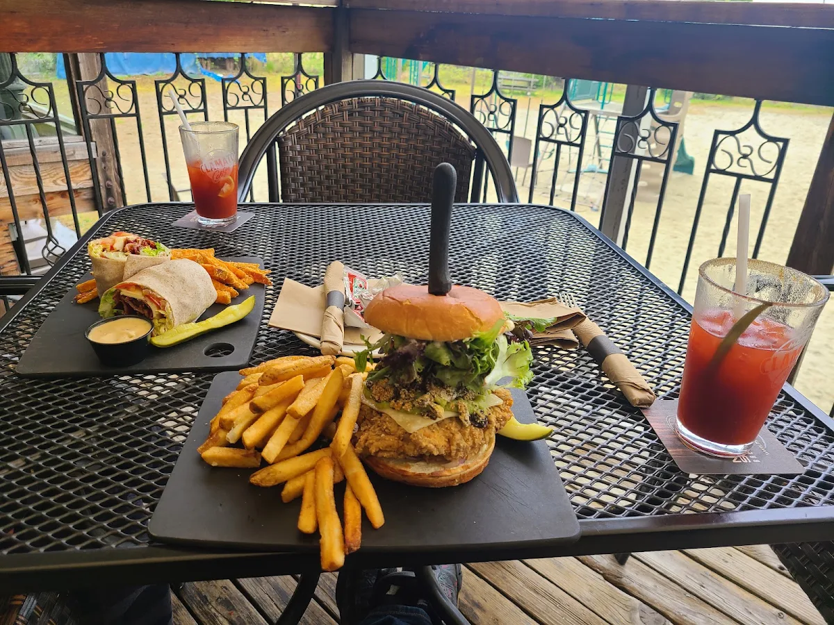 Chicken Burger and Fries