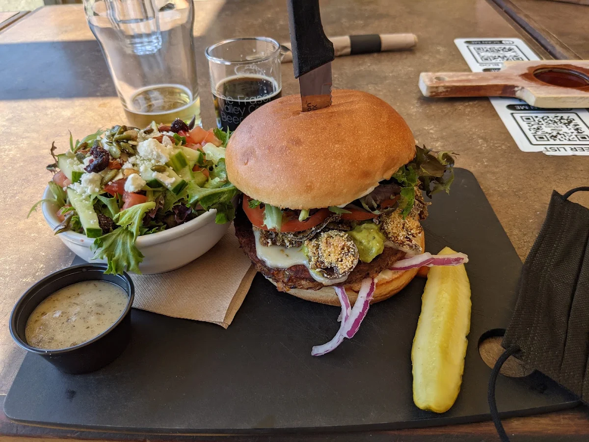 Veggie Burger with Jalapeños
