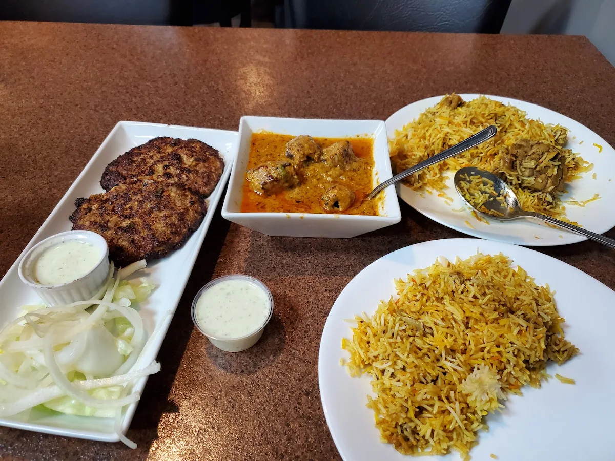 Chapli Kabab Chicken Biryani & Masala Beef Kabab Curry