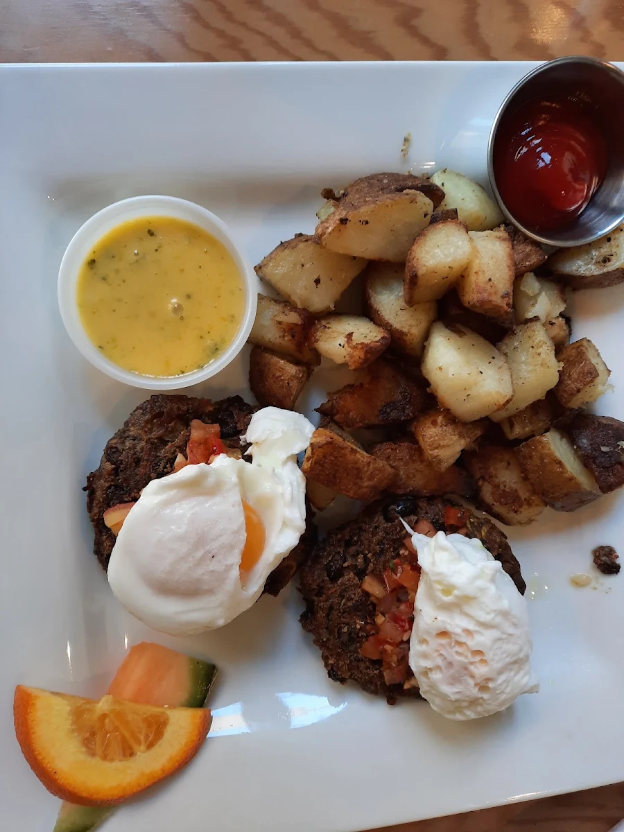Black Bean Patty Eggs Benedict