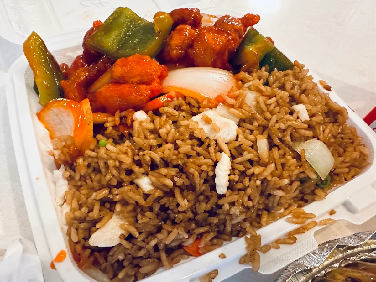 C4 Combination Plate Sweet & Sour Pork