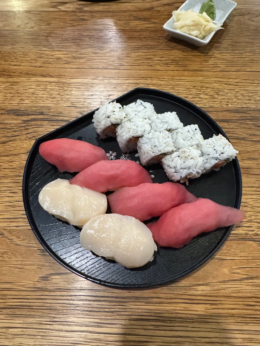 Ahi Tuna and Scallop Nigiri and Philly Roll