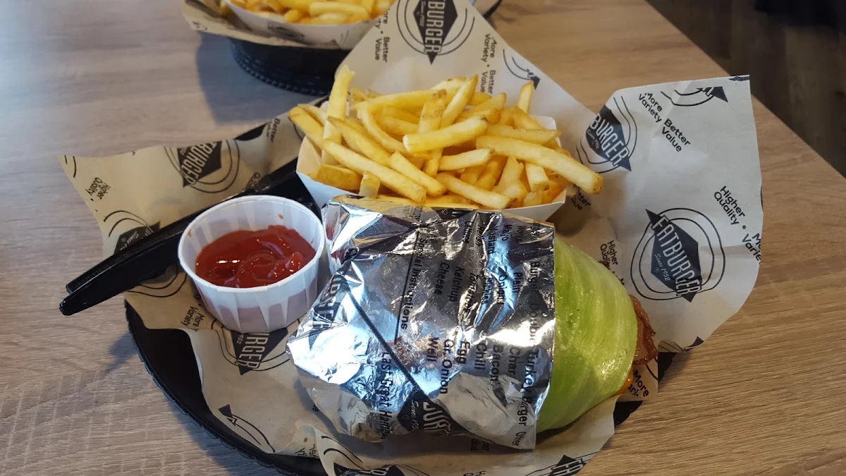 Lettuce Wrapped Burger and Fries