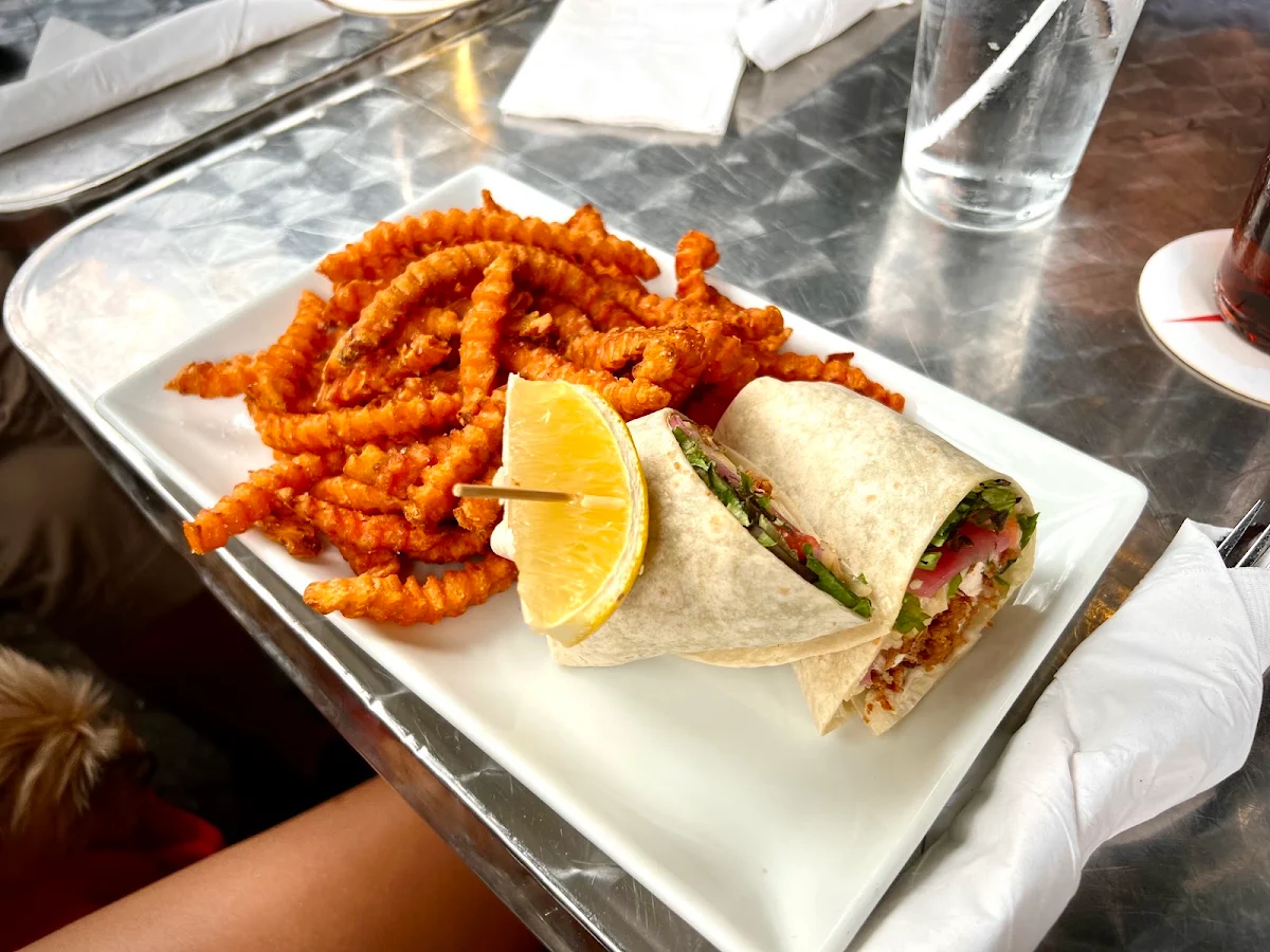Wrap with Sweet Potato Fries