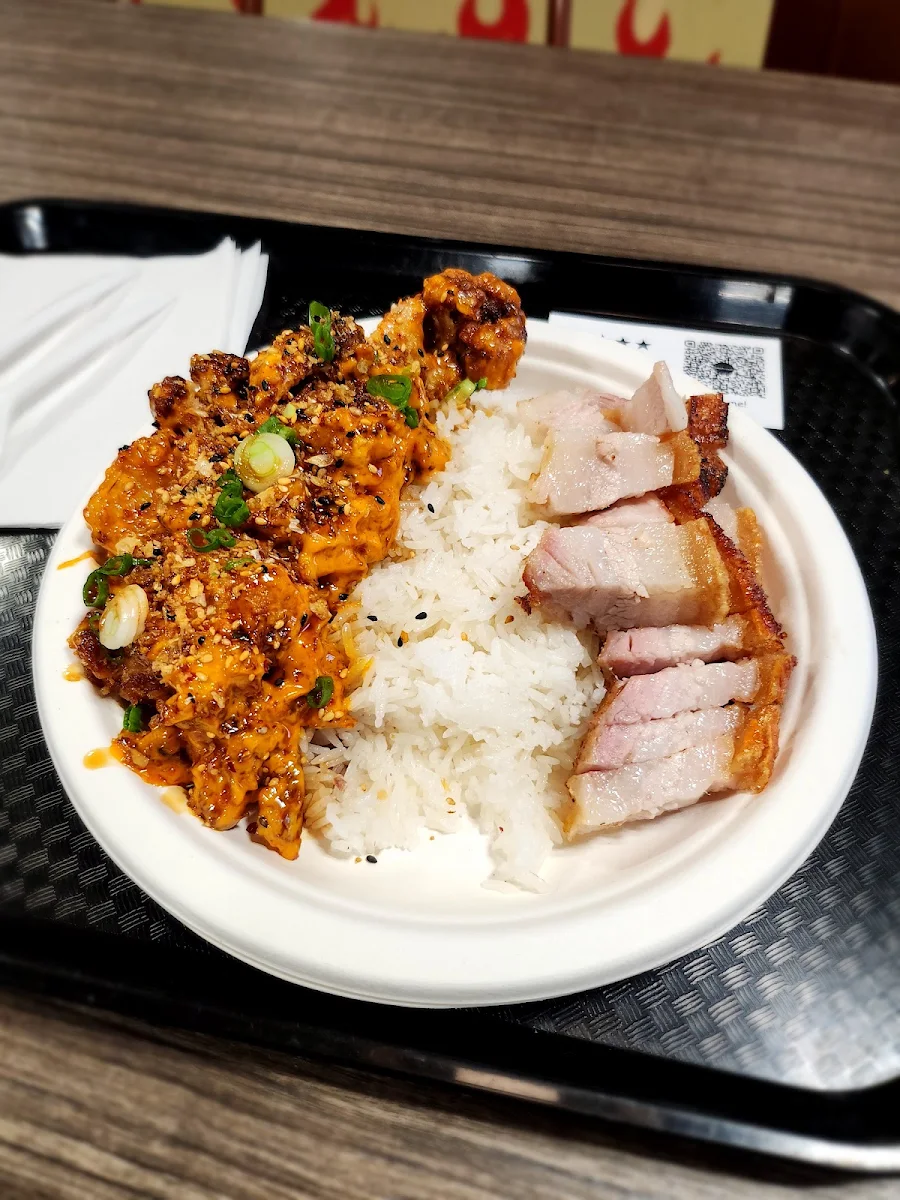 Roasted Pork and Rice Platter