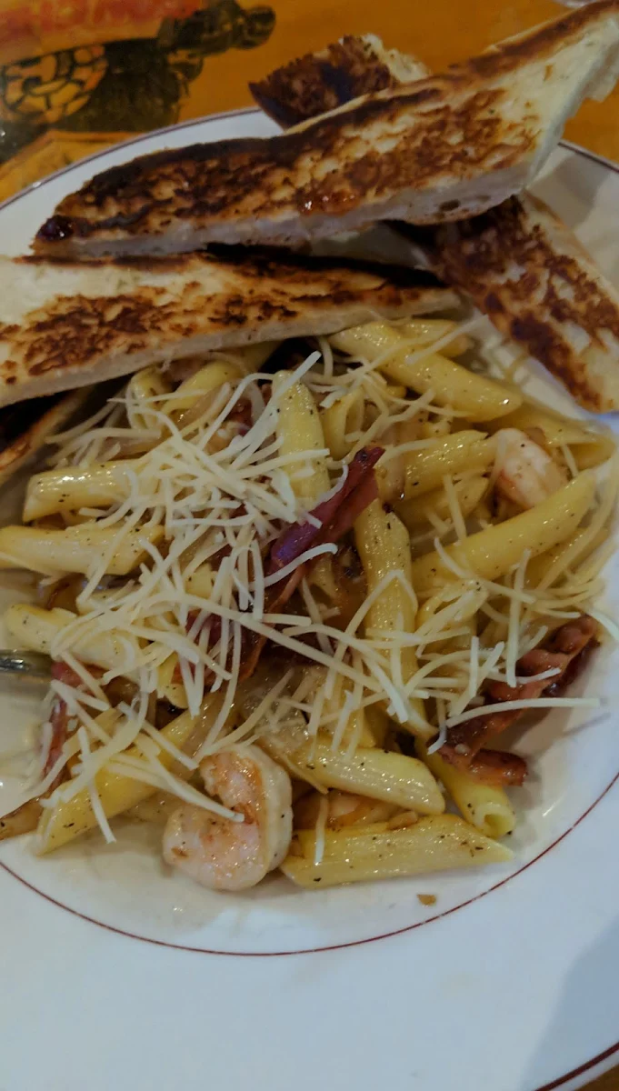 Shrimp Mushroom & Bacon Penne