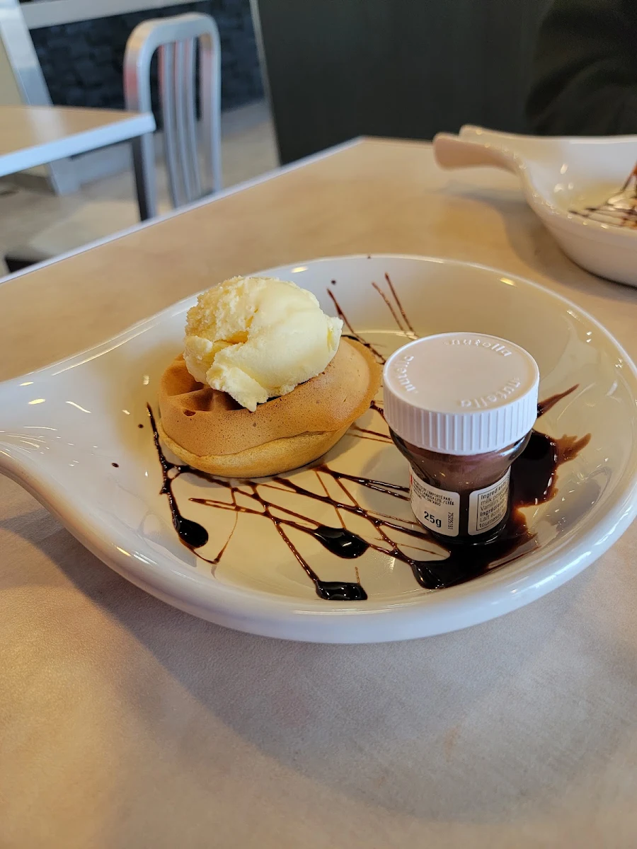 Nutella Waffles and Ice Cream