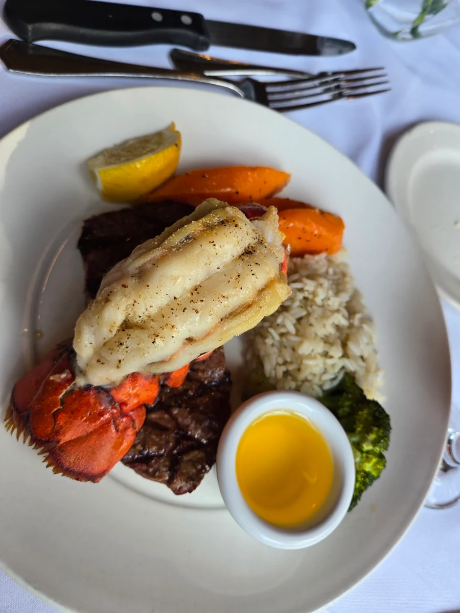 Prime AAA Steak & Lobster Tail with Choice of Side