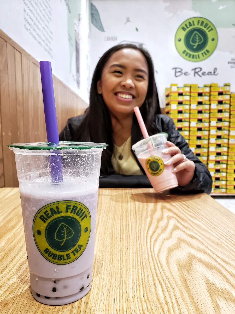 Strawberry Banana Smoothie and Taro Smoothie