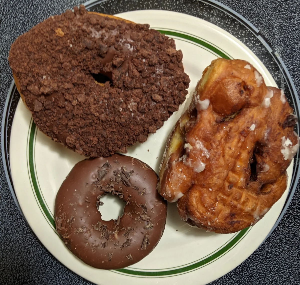 Triple Chocolate Brownie Bites and Apple Fritter