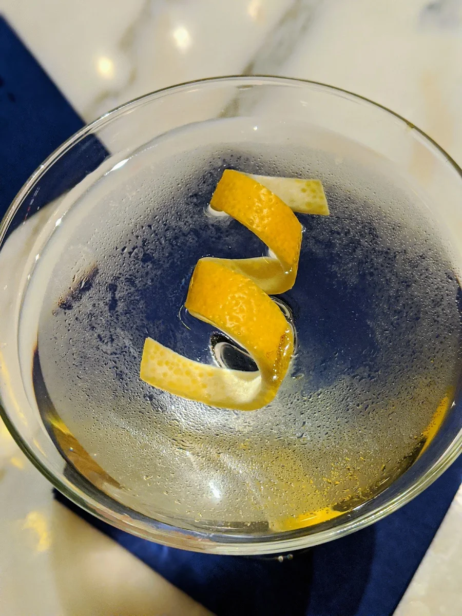 Vodka Martini with Lemon Twist