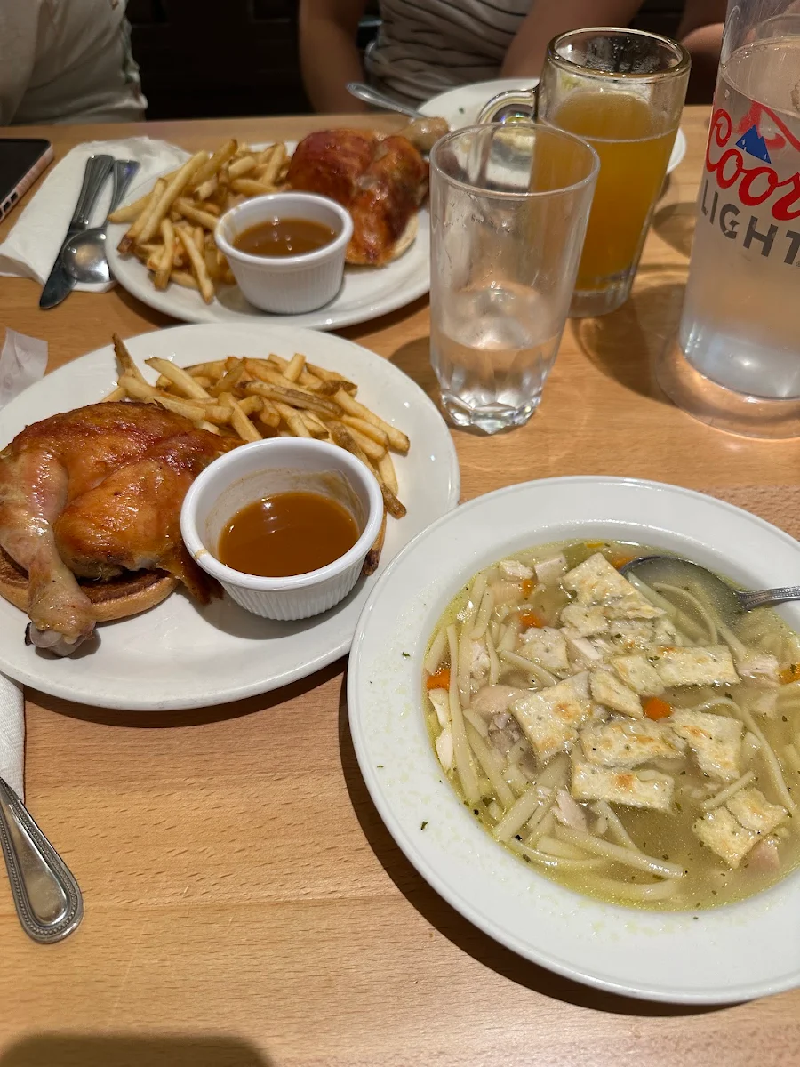 Chicken Leg and Chicken Noodle Soup