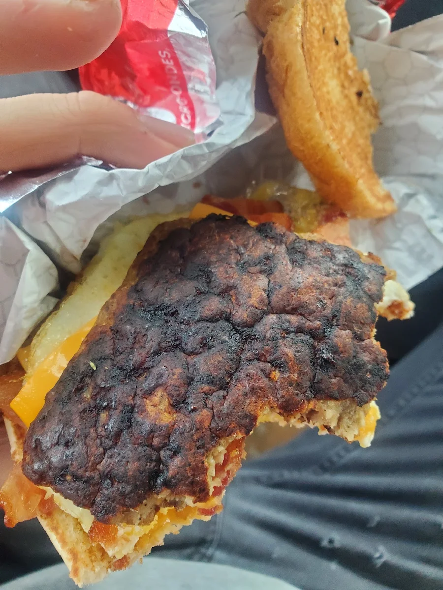 Burnt Baconator Breakfast Sandwich