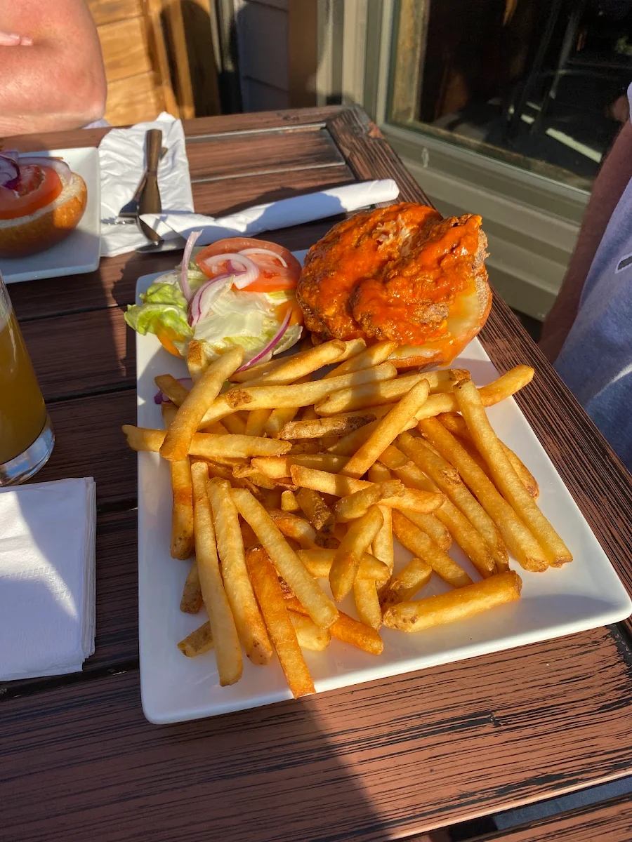 Chicken Burger and Fries
