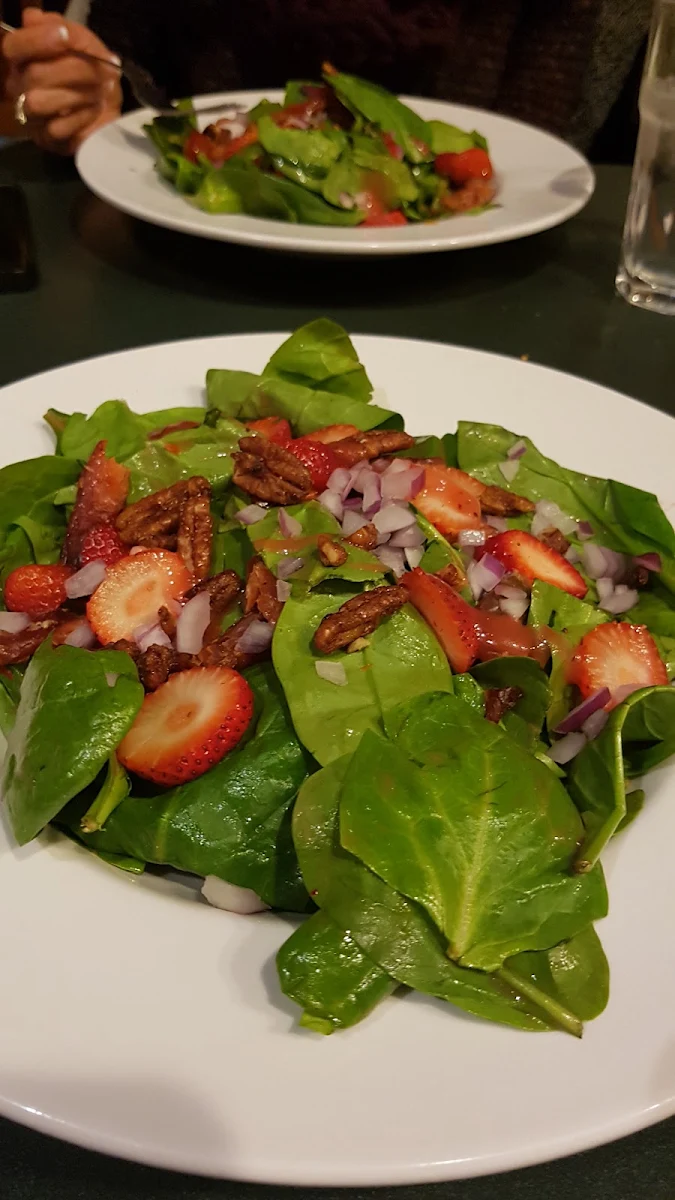 Candied Salmon Spinach Salad