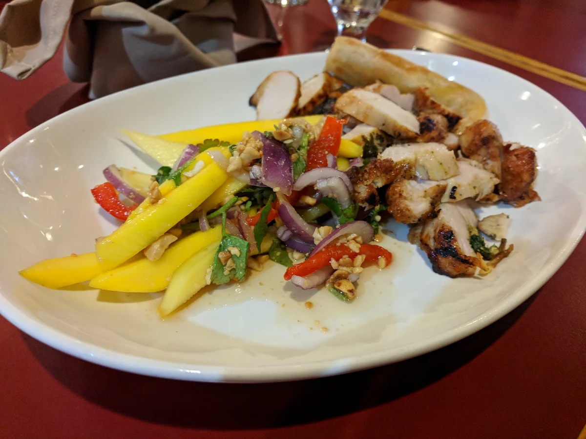 BBQ Chicken with Mango Salad