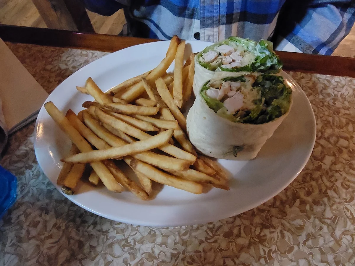 Chicken Caesar Wrap with Fries