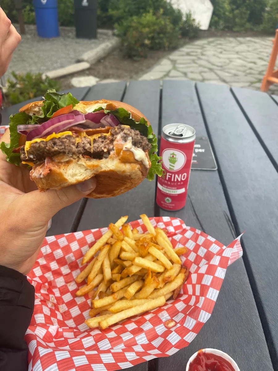 Cheese Burger and Fries