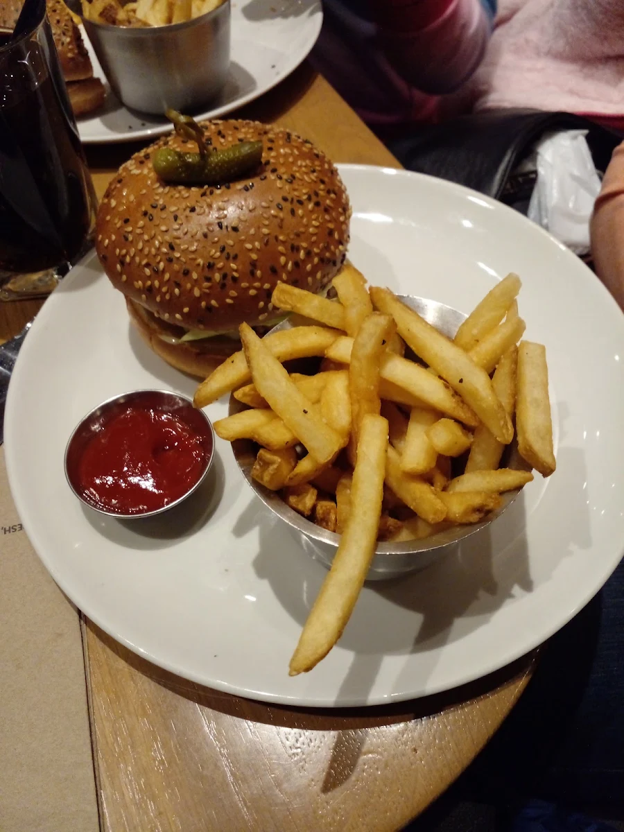 Blackened Chicken Burger Meal