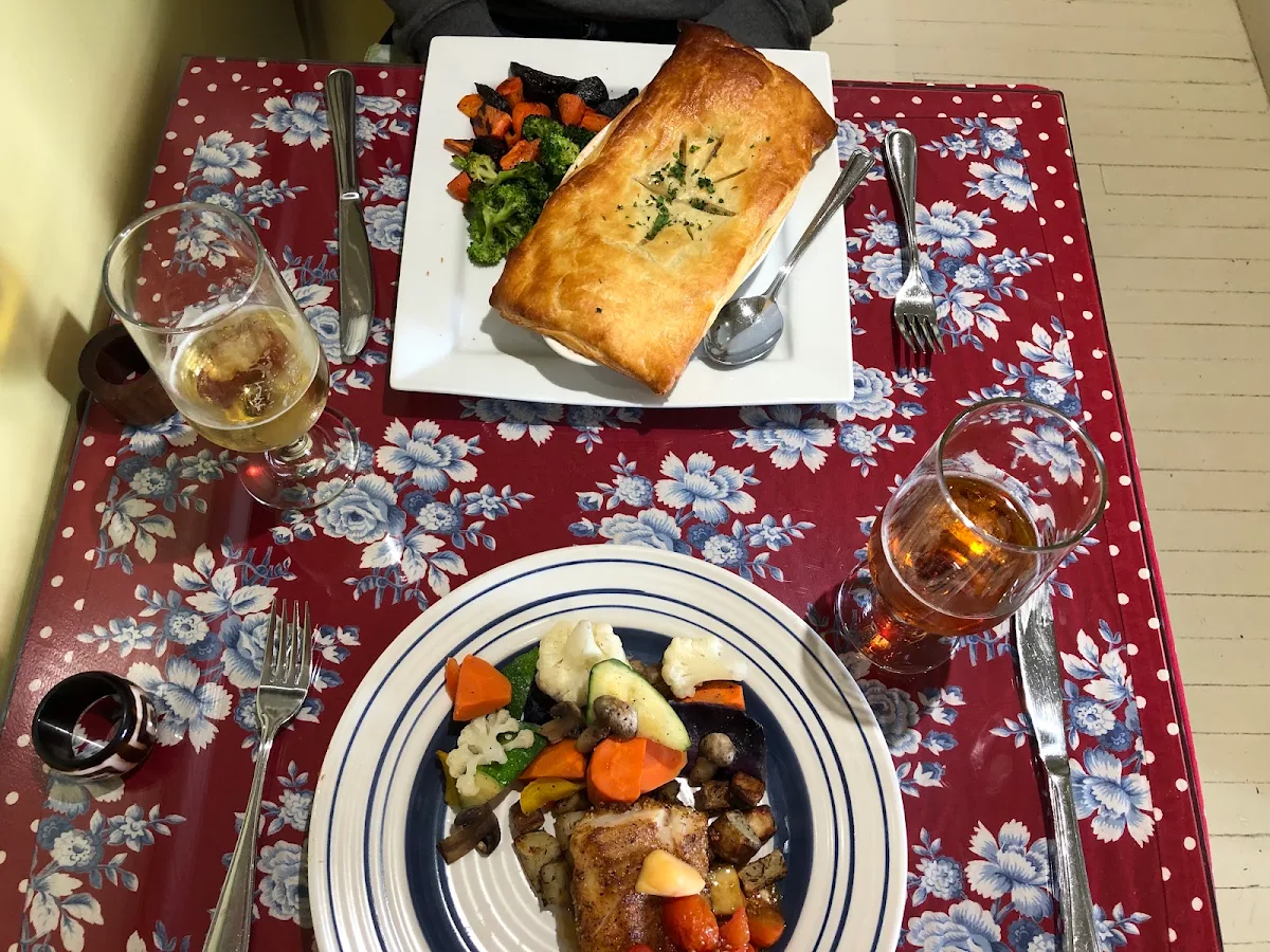 Rabbit Pie and Pan Fried Cod