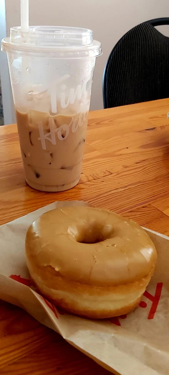 Iced Coffee & Maple Glazed Donut