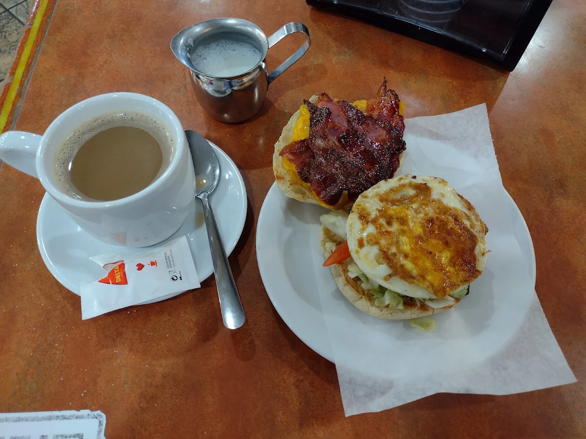 Become Egg Cheese Breakfast Sandwich with Coffee