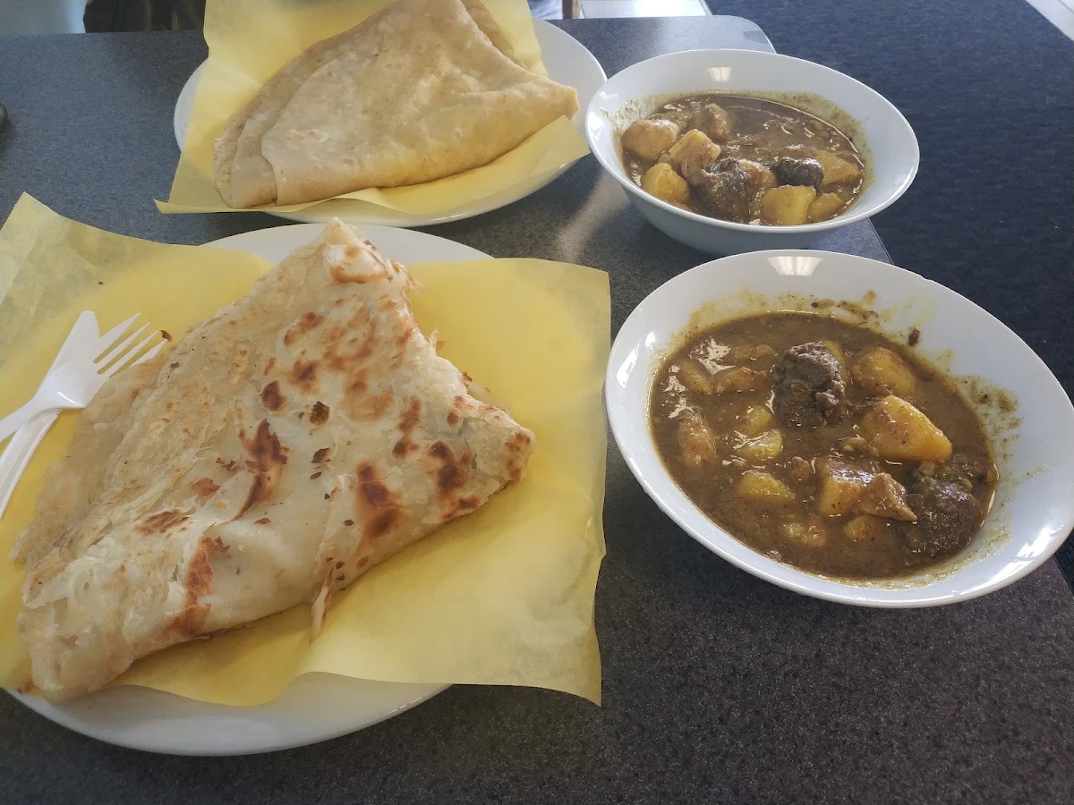 Roti with Curry Goat