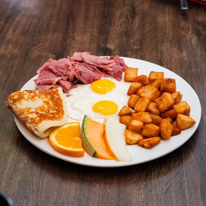 Scrambled Eggs French Toast Combo