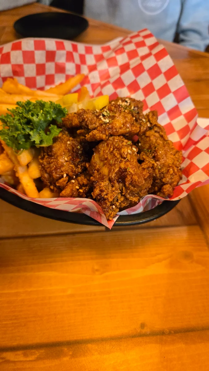 Soy Garlic Korean Chicken with Fries