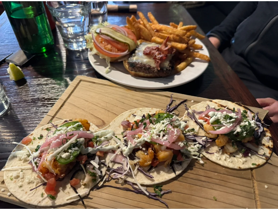 Cajun Shrimp Tacos Bacon Cheddar Burger