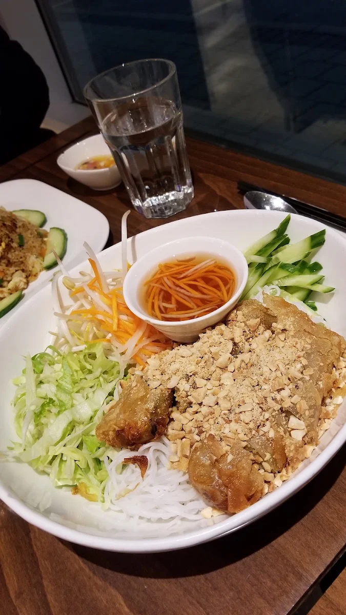 Rice Vermicelli with Spring Rolls