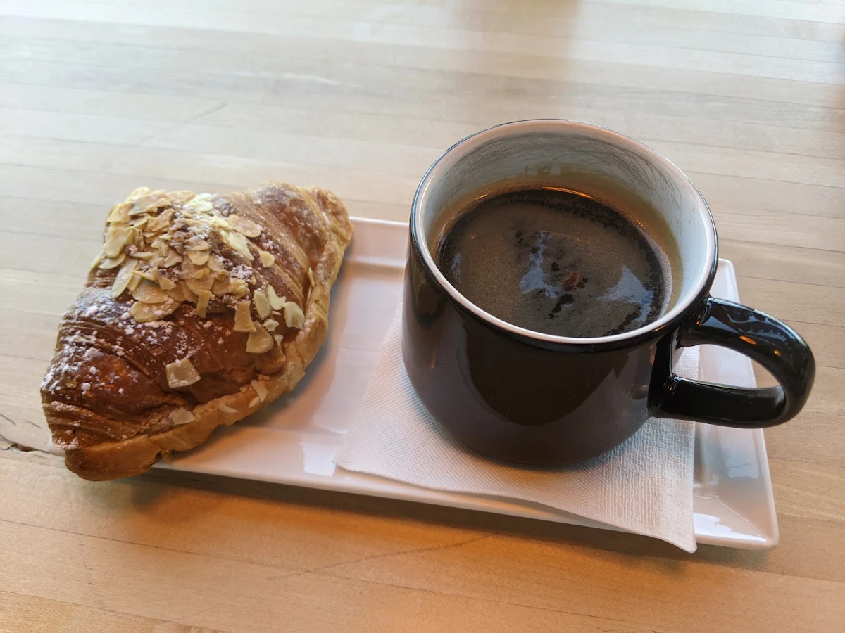 Almond Croissant and Americano Black