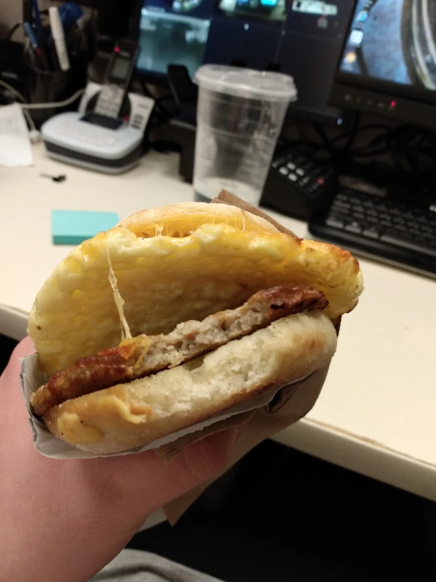 Sausage Egg & Cheddar Breakfast Sandwich