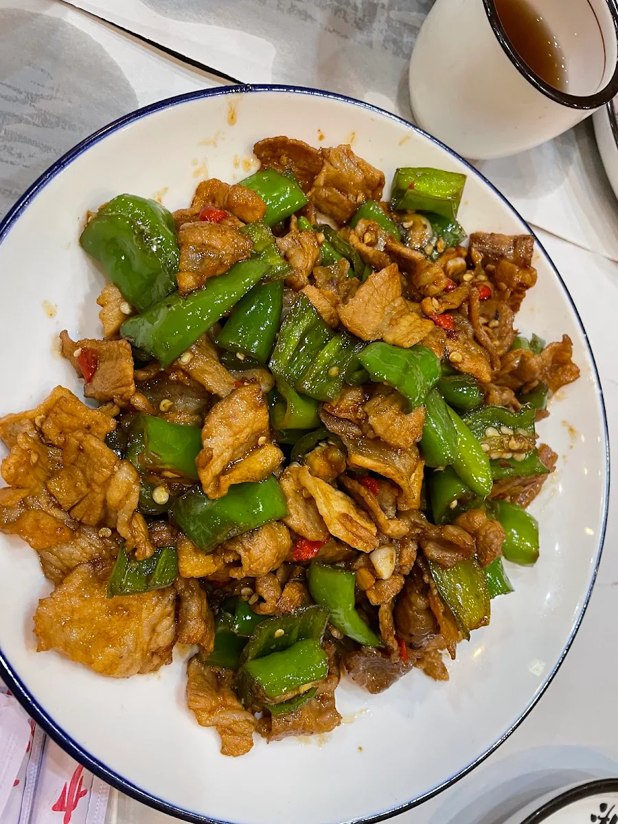 Sliced Pork with Peppers