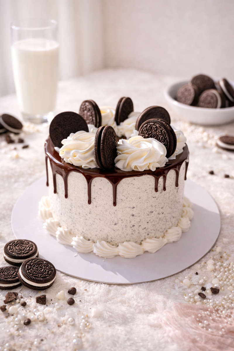 Oreo Cookies and Cream Cake