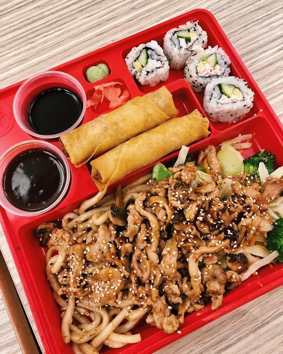 Edo Combo Spring Rolls Sushi Beef Teriyaki