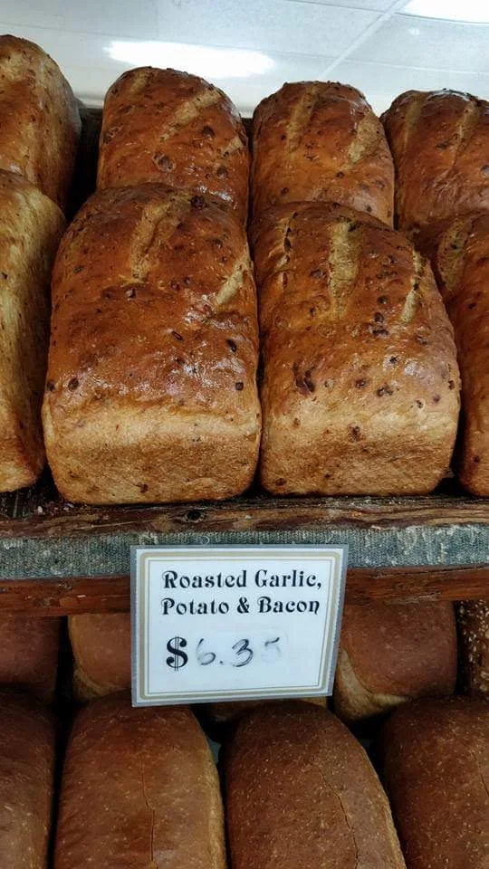 Roasted Garlic & Yukon Gold Potatoes & Bacon Bread